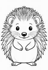 Hedgehog Coloring – Color My Pages sketch template