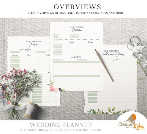 WEDDING PLANNER PDF | Bride Planner & Organizer | Wedding Checklist ...