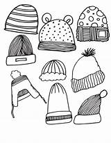 Coloring Pages Of Winter Hats & Book For Kids sketch template