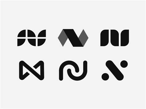 N Letter Marks | Minimal logos inspiration, N logo design, Letter logo design