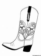 Cowboy Boots Coloring Pages Free sketch template