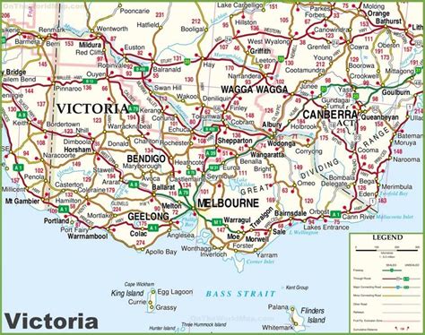 Large detailed map of Victoria with cities and towns | Map of victoria ...