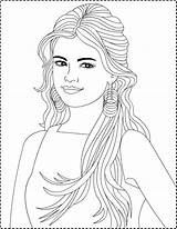 Selena Gomez Coloring Pages Celebrities Quintanilla Printable Direction  sketch template