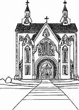 Catholic Church Coloring Page sketch template