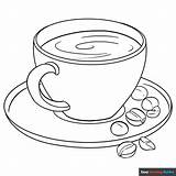 Coffee Cup Coloring Page  Easy Drawing Guides sketch template