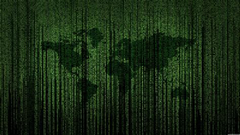 Green Matrix Code World Map UHD 8K Wallpaper | Pixelz