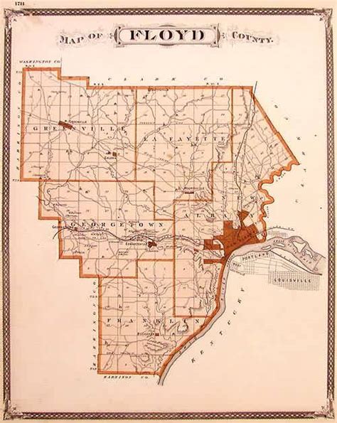 Map of Floyd County, Indiana - Art Source International