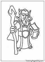 Clash Of Clans Grand Warden Coloring Pages  Free Printable sketch template