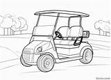 19 Golf Cart Coloring Pages Featuring Top Selling Models sketch template