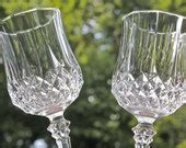 Items similar to French Cut Crystal Wine Glasses Set (12 glasses) Vintage c1960s VFC on Etsy
