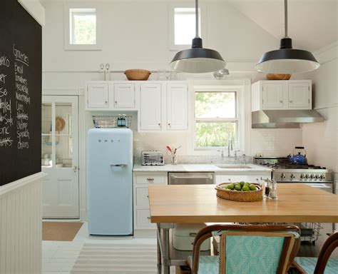 Smeg Refrigerator - Cottage - kitchen - Jenny Wolf Interiors