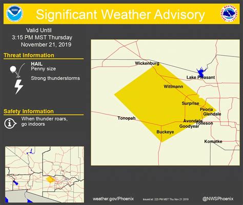 Significant Weather Advisory for Maricopa County until 315 PM MST. azwx cawx | NWS Phoenix ...