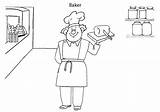 Baker With Bread Coloring Page  Free Printable Pages For Kids sketch template