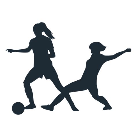 Woman Football Player Tackle Silhouette PNG & SVG Design For T-Shirts