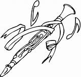 Clarinet Coloring Pages  Free Printable For Kids sketch template