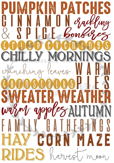 Fall words svg-Fall Svg File for Cricut & Silhouette Png | Etsy