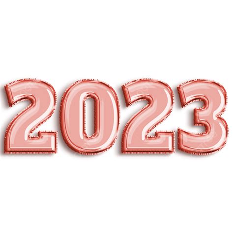 2023 Red Balloon Text, 2023, 3d, Text PNG Transparent Clipart Image and PSD File for Free Download