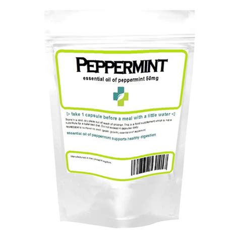 Peppermint Oil - 50mg (100 Capsules) - Zoom Health