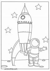 Rocket Coloring Ship Pages Kids Space Drawing Simple Rocketship Outline  sketch template
