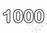 Number 1000 Template  Coloring Page sketch template