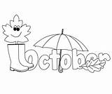 Calendar Coloring October Printable Colouring Pages Kids Print Woojr  sketch template