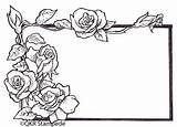 Rose Border Coloring Page sketch template