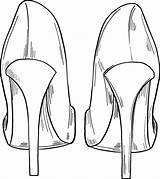 High Heel coloring Page  ColouringPages sketch template