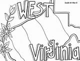 State Coloring Page West Virginia Flowers Flower  Home sketch template