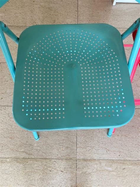 IKEA foldable metal chairs, Furniture & Home Living, Furniture, Chairs on Carousell