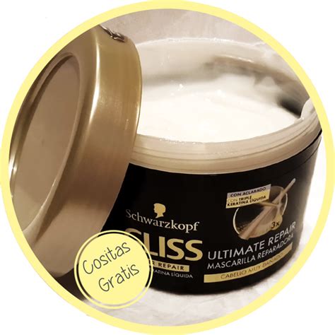 Probando Cositas: Probando la mascarilla Ultimate Repair de Gliss Schwarzkopf