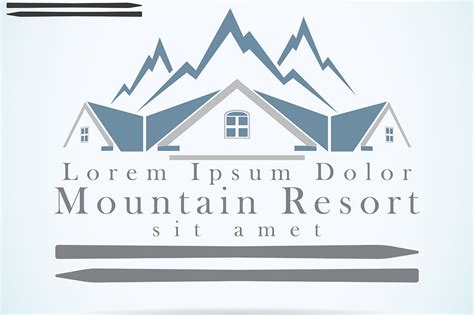 Mountain resort logo template ~ Illustrations ~ Creative Market