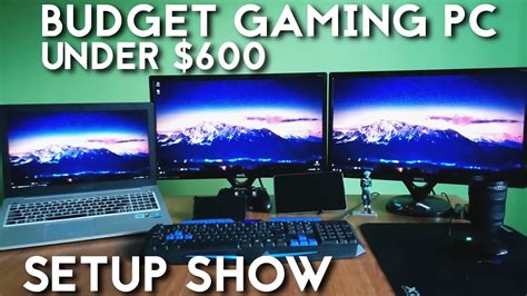 Budget Gaming PC under $600 - 2016 for 1080p Gaming + Setup Show - YouTube