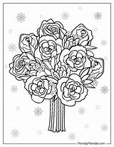 Bouquet Of Roses Coloring Pages sketch template