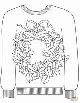Ugly Christmas Sweater Printable Coloring Page  Free Templates sketch template
