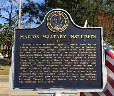 Marion Military Institute - Marion, AL - Alabama Historical Markers on ...