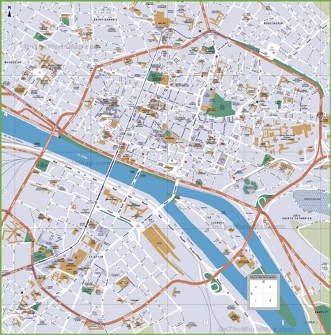 Rouen tourist map - Ontheworldmap.com