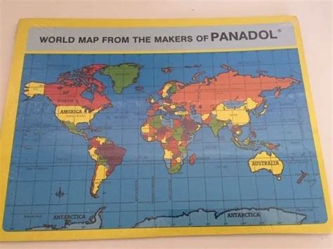 VINTAGE UNITED STATES Map Puzzle by Panadol NEW Shrink Wrapped World Map USSR £7.68 - PicClick UK