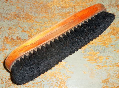 Vintage Shoe Shine Brush Wood Horse Hair Shoe Polish Brush