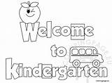 Printable Welcome To Kindergarten Coloring Page sketch template
