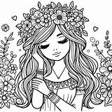 Beautiful Girl Coloring Pages Images  Free Download On Clipart Library sketch template