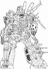 Mech Coloring Pages sketch template