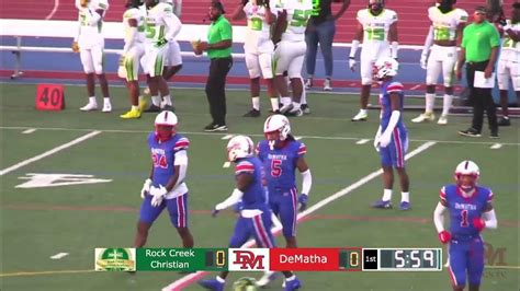 DeMatha Football vs Rock Creek Christian Academy - YouTube