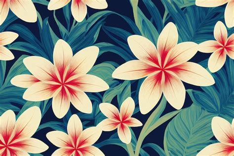 Premium Photo | Flower painting pattern floral decoration art