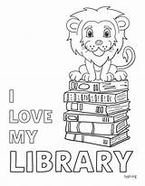 Coloring Pages Of Library sketch template