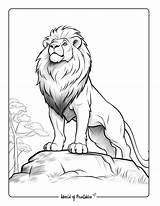 Lion Coloring Pages For Kids & Adults  World Of Printables sketch template
