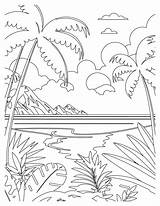 Tropical Paradise Coloring Pages Dive Into Serenity sketch template