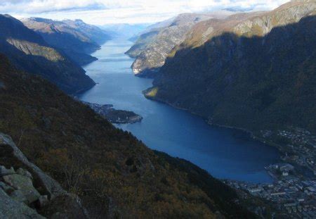 town at the end of hardangerfjord norway - Rainbows & Nature Background Wallpapers on Desktop ...