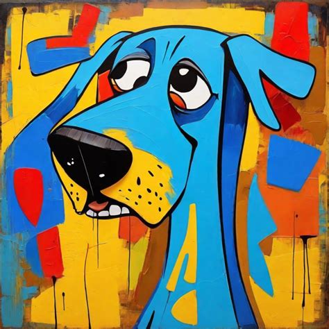 Abstract Cartoon Dog Portrait Free Stock Photo - Public Domain Pictures