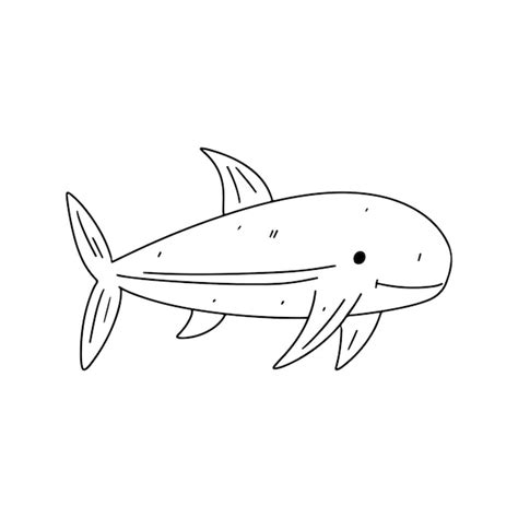 Premium Vector | Cute shark in hand drawn doodle style Vector illustration isolated on white ...