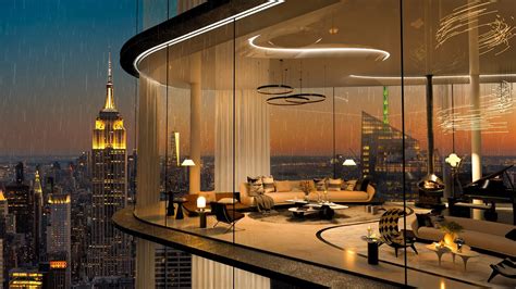 Cozy Luxury Apartments New York | Rain On Window | Relaxing Background ...